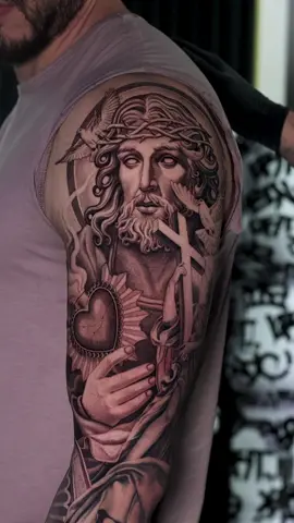12 Hour Jesus Tattoo 🫴🏼 #tattooideas #tattooartist #fypp 