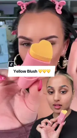 Yellow Blush Review 💛 #makeupchallenge #blush 