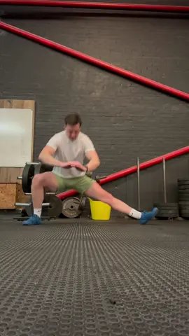 The culmination of 5 minutes work.  I wanted to hit a deep Cossack squat down to the floor but I could only get as low as two stacked 20kg plates. Tell yourself you’re going to work on something for 5 minutes and you’ll probably end up working on it longer. If you don’t, well there’s another 5 minutes banked. Keep this up once or twice a week or more if it’s something you really want.  Choose something you want to work on and devote ‘5 minutes’.  Failing that grab a friend to keep you accountable @djferneyhough kept me working on this, so he gets some credit here.  #Fitness #Crossfit #Cossack #Squat #Mobility