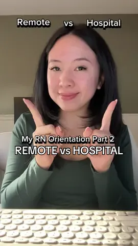 My Orientation | Part 2 - Remote RN vs Hospital RN ✨  There are a bunch more not mentioned — but feel free to let me know additional differences that caught your attention 🤔 #wfhnurse #nurse #nursing #remotenurse #rn #remotenursingjobs #WFH #wfhlife #wfhjobs #wfhroutine #travelnurse #travelrn #capcut 