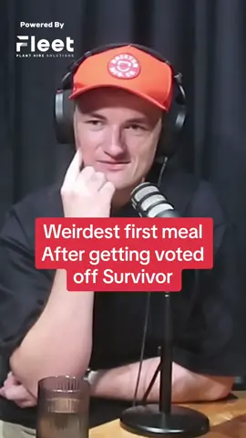 Weirdest first meal after getting voted off Survivor #survivor #survivourseries #tv #realitytv #chickenburger #cheatmeal 