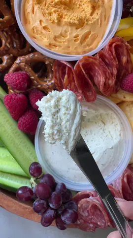 team Pub Cheese or Rondelé dip and spread?🧄🧀🏈 #gamedaysnacks #président #gamedayboard #pubcheese 