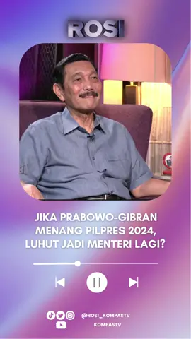 Jika Prabowo-Gibran Menang Pilpres 2024, Luhut akan jadi Menteri lagi?  Menko Marves Luhut Binsar Pandjaitan mengaku akan pensiun dan fokus mengurus research center-nya. Memang semenjak pemulihan dari sakit dan dirawat di Singapura beberapa bulan lalu, Luhut menuturkan kini harus lebih mendengarkan istrinya. Jika Prabowo Subianto dan Gibran Rakabuming Raka menang di Pilpres 2024, akankah Luhut kembali jadi menteri?  Selengkapnya saksikan dialognya dalam ROSI eps. Luhut Pandjaitan: Ngapain Curang, Kita Pasti Menang. Klik link di bio. ▶️ #kompastv #rosikompastv #rosiannasilalahi #luhutbinsarpandjaitan #menkomarves #talkshow #prabowo #gibran #pilpres2024 #pemilu2024 