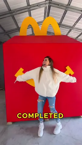 I built the worlds largest happy meal box ! #happymeal #mcdoanlds #food #house #llama