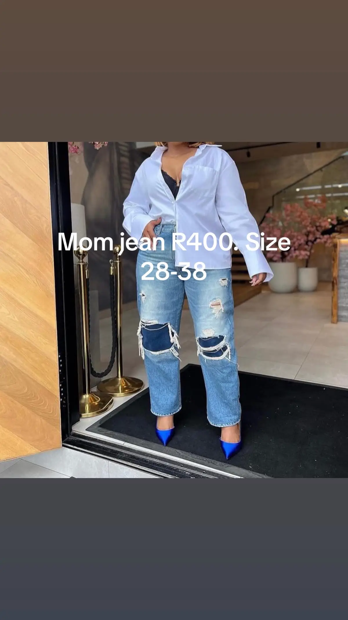 Mom jean R400. Size 28-38