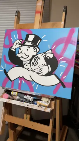 “Grab and Go” 💰💨 #fyp #foryou #foryoupage #art #painting #popart #artist #artwork #artwork #arttok #monopoly 