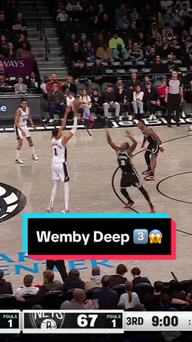 Wemby drains the deep triple 😮‍💨 #NBA #Wemby #VictorWembanyama #Spurs 