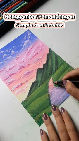 Menggambar pemandangan estetik dan mudah menggunakan oil pastel dari @Greebel 🥰🥰 #fyp #fypage #fypシ゚viral #draw #menggambarmudah #menggambar #karyaseniku #fypシ #serunyabelajar 
