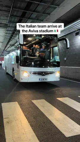 The Italian team arrive at The Aviva stadium ahead of their clash against Ireland in the second round of The Guinness Six Nations #IREvITA #guinnesssixnations #italianrugby 