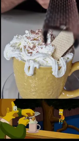 Flander's Hot Chocolate From The Simpsons #asmr #mukbang #TikTokFood #simpsons #hotchocolate #usa 