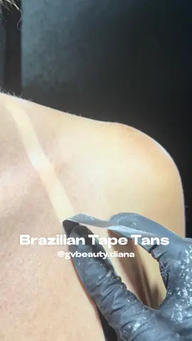 So what is a Brazilian tape tan? 🇧🇷  It is a type of tan line that is achieved by using tape to create a specific shape or design on the body while  spray tanning. It’s a creative way to get a unique and eye-catching tan with those “summer tan lines” with a more crisp effect! This a fun way to express your style and confidence!  😊🔥 Offered at our studio or mobile by Diana. Requires a little longer appointment.  @gvbeauty.diana  #cleveland#akron#canton#ohio#tanning#tan#spraytan#mua#pmu#owner#master#certified#sunless#spraytanning#beauty#boss