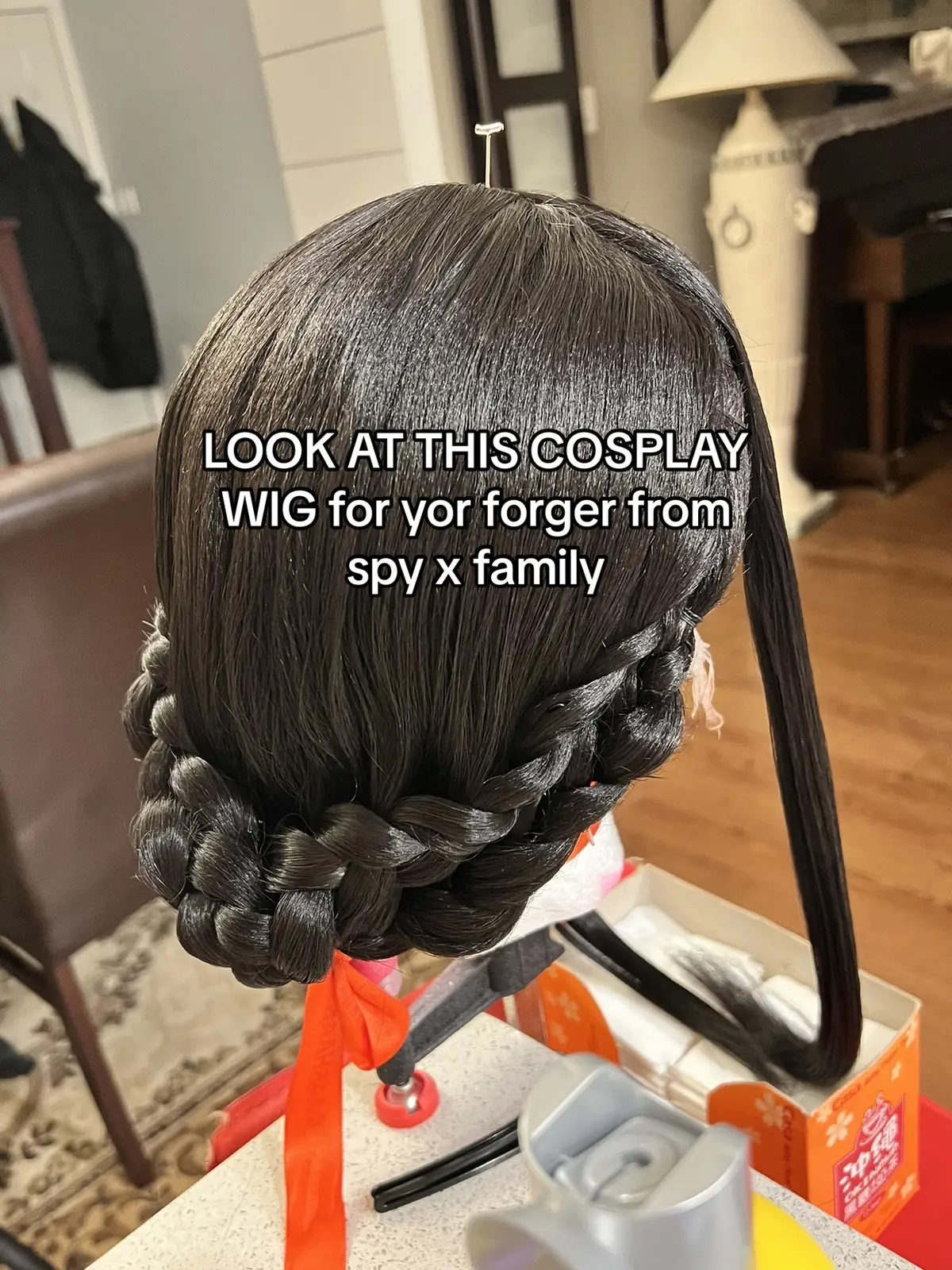 yor forger spy x family anime cosplay wig tutorial in video form is further down in my feed! #yorforger #yorcosplay #spyxfamily #wigstyling #cosplaywig #animegirl 