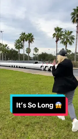 You can literally land a helicopter on the world's longest car! 🤯🚁 #limo #worldrecord #cars 