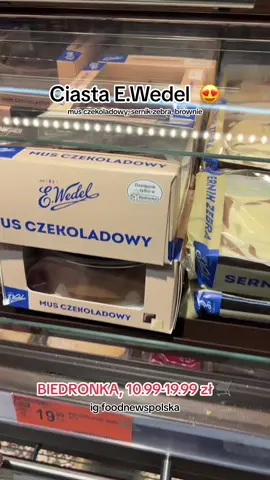 Którego próbowaliście? 🤔 ig foodnewspolska, wpadajcie :)) #dlaciebie #dc #fyp #biedronkasklep #biedra #ciasto #sernik #brownie 