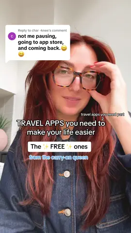 Replying to @char -knee pt. 2 of travel apps you need- the FREE ONES! love all of these, lmk if you have any favorites! #traveltipsandhacks #carryonqueen #travelapps #torontotiktok 