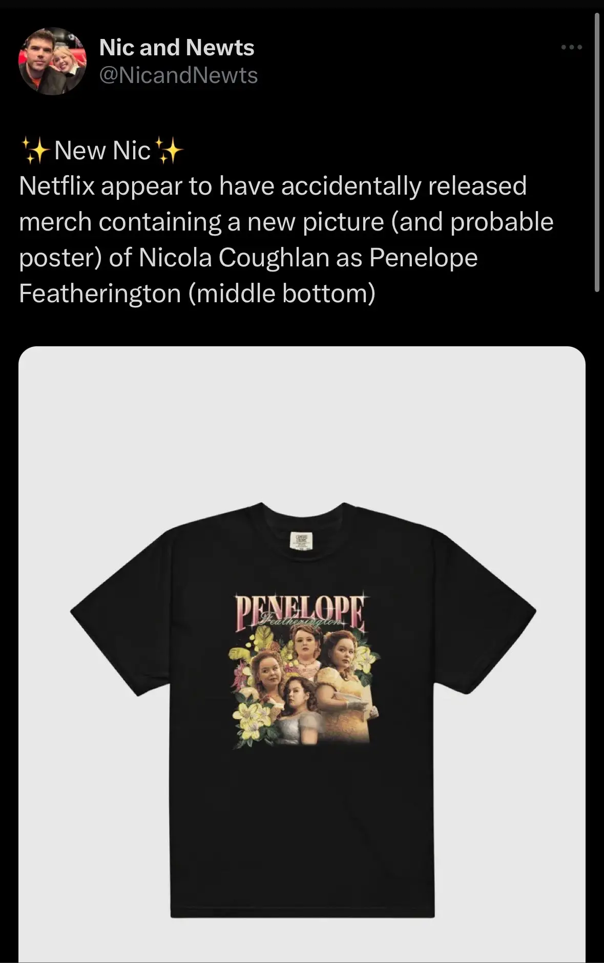 Peneleop Featherington Merch - is that a new poster pic?✨ . . . #bridgerton #penelopefeatherington #ladywhistledown #bridgertonseason3 #netflix 