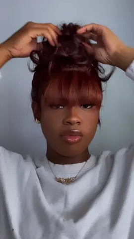 Quick up do with a bang 🤎🥹@KissLove Hair q#fyp #wiginfluencer #contentcreator 