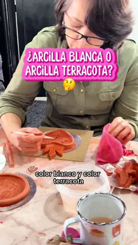 Arcilla blanca o terracota? 🤔 #dibujina #arcilla #airdryclay #ceramicafria #joyeros #ceniceros #pastaDAS #manualidades #crafty #ceramica 