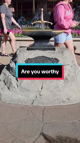 Are you worthy? #sword #swordtiktok #swordinthestone🗡 #disney #disneyworld #magickingdom #fantasyland #funatics #funaticstiktokers #fyp #foryou #worthy