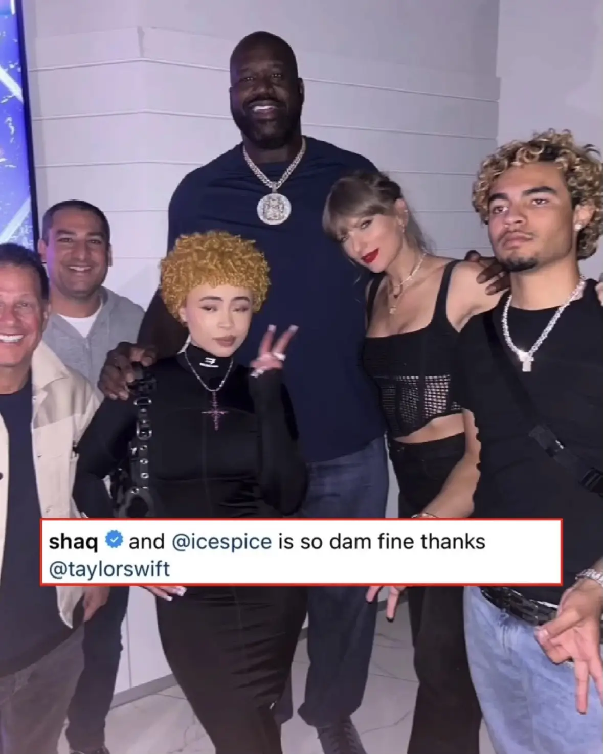 Thanks Taylor Swift #shaq #icespice #taylorswift #shoutoutot (via @ShaqDieselONeal) 