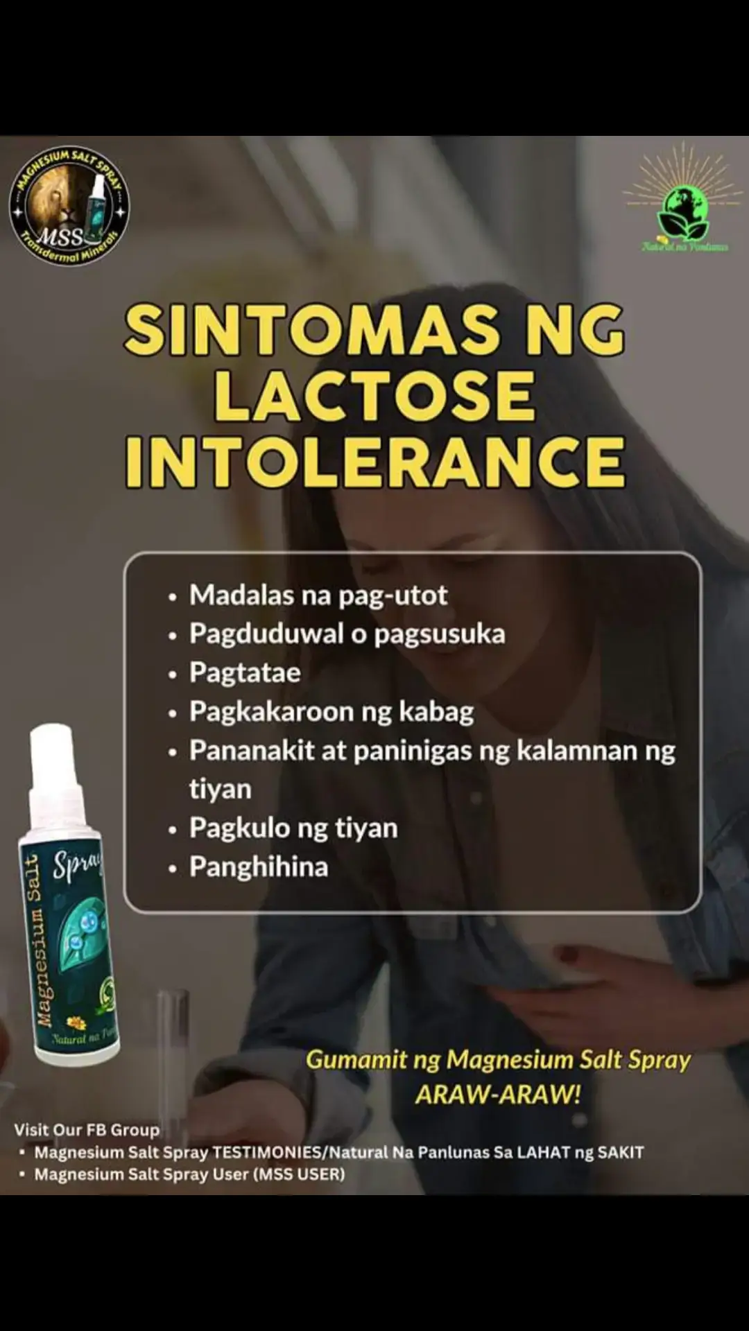 Ano nga ba ang MAGNESIUM SALT SPRAY? Ang MSS minerals ang content nya, pangunahin ang MAGNESIUM. Kaya po tayo nakakaranas ng ibat-ibang karamdaman dahil sa kakulangan ng mga minerals lalo na ang magnesium. Kapag naibigay ntin ito araw2x sa katawan,kusa na pong mag-re-repair ang katawan o ma-aactivate na ang natural healing mechanism nito. #naturalnapanlunas #mss #magnesiumsaltspray #allinone #miraclespray#transdermalmineralsupplement #health #amazing 