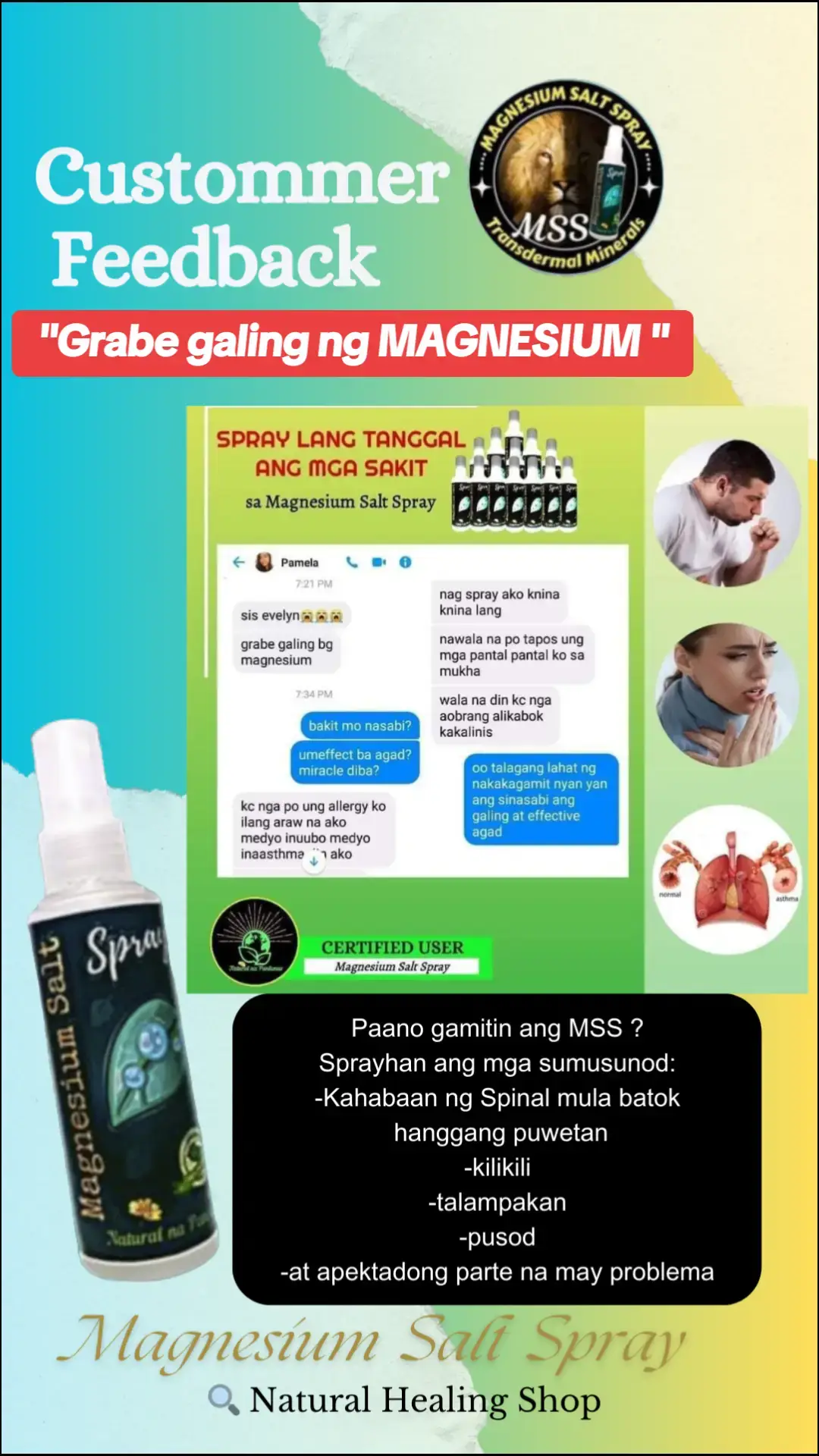 Ano nga ba ang MAGNESIUM SALT SPRAY? Ang MSS minerals ang content nya, pangunahin ang MAGNESIUM. Kaya po tayo nakakaranas ng ibat-ibang karamdaman dahil sa kakulangan ng mga minerals lalo na ang magnesium. Kapag naibigay ntin ito araw2x sa katawan,kusa na pong mag-re-repair ang katawan o ma-aactivate na ang natural healing mechanism nito. #naturalnapanlunas #mss #magnesiumsaltspray #allinone #miraclespray#transdermalmineralsupplement #amazing #health 