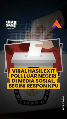 Viralnya hasil exit poll luar negeri pemilihan umum (Pemilu) 2024 yang beredar, langsung ditanggapi Komisi Pemilihan Umum (KPU) Republik Indonesia diminta untuk abaikan karena perhitungan suara sendiri belum selesai. #fyp #viral #tiktokberita #updatepemilu 