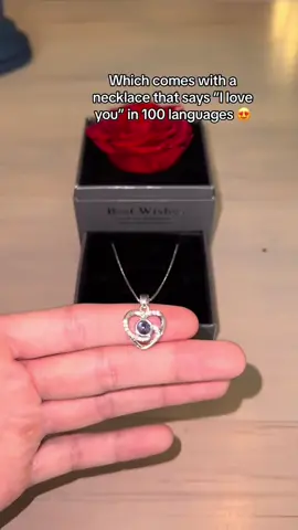 Real Rose With I Love You Necklace For Valentine Day.link in bio⬆️#fyp #ValentinesDay #valentine #Love #shop #gifts #valentinesdaygift