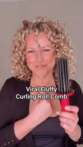 This viral fluffy Curling Roll Comb passed!! #curlyhair #curls #hairtransformation #hairstyle 