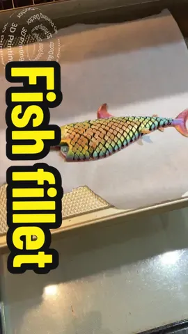 How to make fish fillets for dinner 🍣 but 3D printed 😂 asmr! Design by @stlflix_  #asmr #asmrcommunity #3dprinting #3dprintingcommunity #satisfying #shark #rainbow #megalodon #greatwhiteshark 
