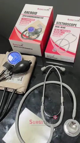 Level up your manual bp monitoring using the Surgitech Aneroid Sphygmomanometer with Dual Head Stethoscope 🩺❤️‍🩹👩‍⚕️ #manualbp #aneroidsphygmomanometer #stethoscope #healthmonitoring 