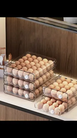 #egg #storage#box #kitchen #cabinet #transparent #pullout #freezer #tabletop 