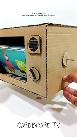 Making Cardboard TV rotating tricks .  Image spongebob model for kids at home .  How to make it ? Watch full video at Youtube Java Creativity #tv #tvshow #tvd #tvclips #television #box #boxes #cardboardbox #toy #toys #kids #cardboard #DIY #diyproject #diyprojects #craft #crafts #homemade #handmade #idea #ideas #project #craftideas #cardboardcrafts #tutorial #how #howto  #creative #tutorials #tutoriales #karton #science #scienceismagic #magic #trick #tricks #fyp #fypシ 