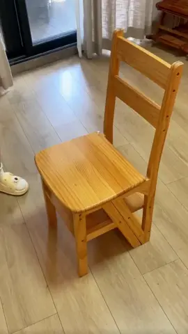 Solid Wood Ladder Chair #fyp #goodthing #ladder #chair #woodchair #ladderchair #foldingladderchair 