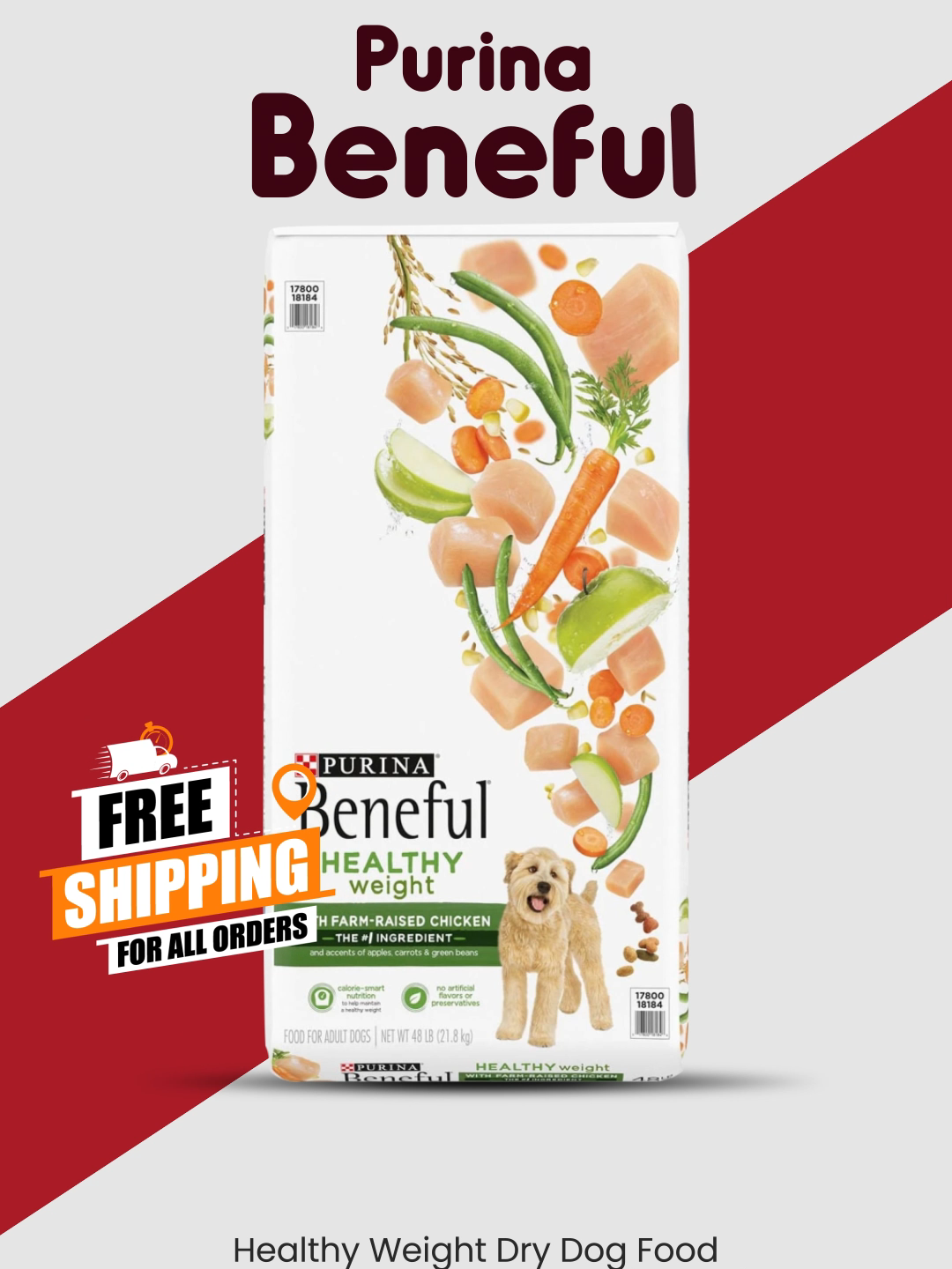 Purina Beneful Healthy Weight Dry Dog Food With Farm-Raised Chicken (48 lbs.) - Calorie-Smart Nutrition  Only in $61.85  #shopisense #shoppingonline #shopisense #shopnow #freeshipping #dogfood #shoppingonline #smartnutrition