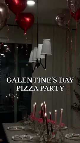 This is your sign to host a galentine’s day party and make heart-shaped pizzas with your girls 🩷 #galentinesday #galentinespartyideas #galentines 