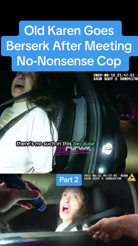 Old Karen Goes Berserk After Meeting No-Nonsense Cop