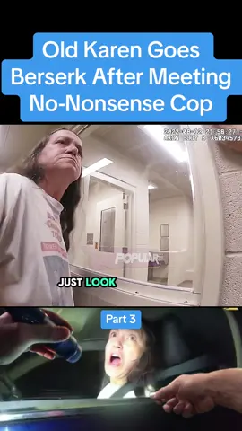 Old Karen Goes Berserk After Meeting No-Nonsense Cop