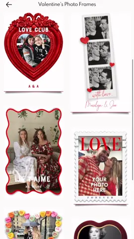 Choose from tons of Valentine's Day Edition photo frames on HiNote today! #hinoteapp #textyourbest #ValentinesDay