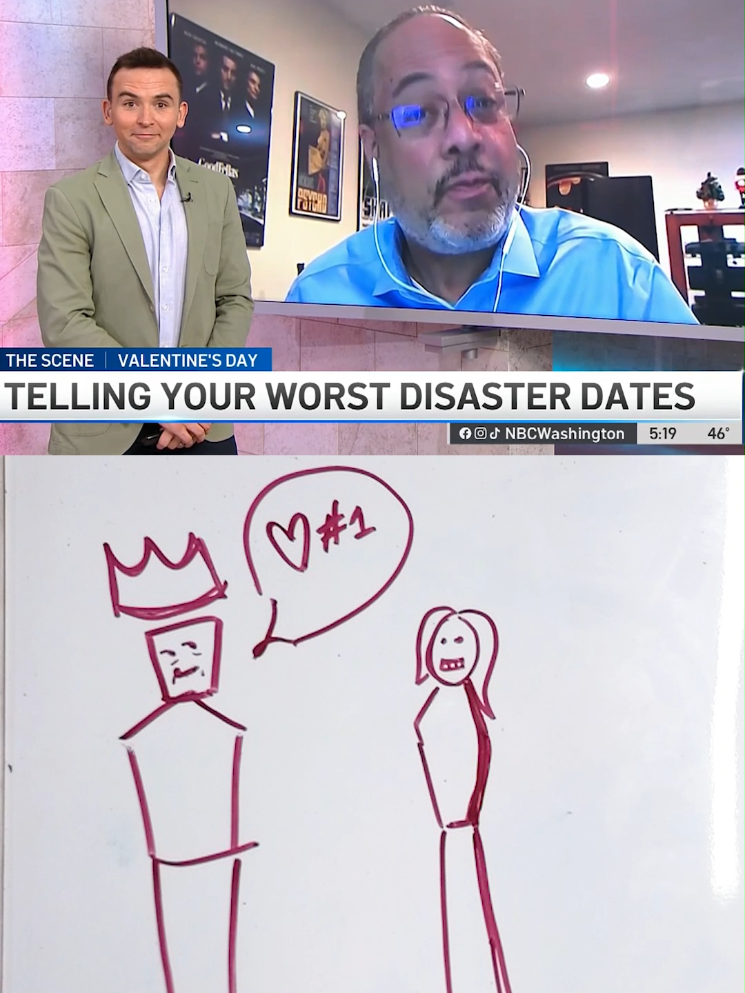 Dating in the D.C. area is, legendarily, a disaster. For Valentine's Day 2024, our viewers shared their funniest and most awkward disaster date stories. J.G. shared the story of a man who, to put it lightly, did not exhibit short king behavior. #washingtondc #dcdating #disasterdates #dc #valentine #valentinesday2024 #dmv #dating #stories