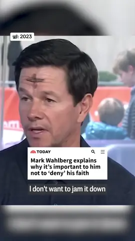 #MarkWahlberg doesn’t hide his relationship with God — not when it comes to speaking up about his #Catholic faith nor when it comes to wearing an ash cross on his forehead in observance of the first day of Lent. #AshWednesday #TODAYShow