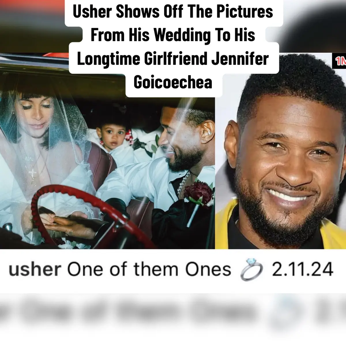 #Usher Shows Off The Pictures From His Wedding To His Longtime Girlfriend #JenniferGoicoechea