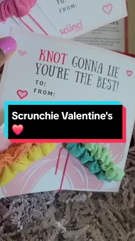 Super cute Valentine's cards from @Scünci by @Conair #ryanchloee #hairtie #scunci #scrunchie #ponytail #valentinescard 