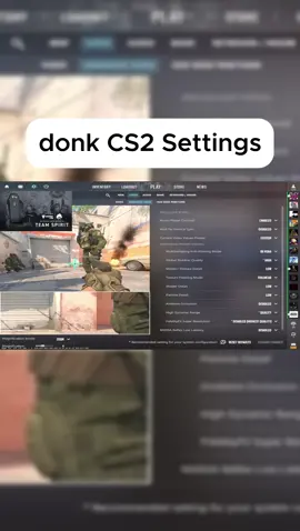 donk shows his cs2 settings #cs2 #counterstrike2 #counterstrike #cs2settings #cs2tips #donk #donkcs2 #cs2guide