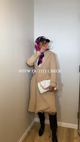 Button Down - @H&M  Trench Coat- @Nasty Gal  Scarf- Beauty Supply Store Bag: MissGuided Glasses: @Amazon Fashion  Boots: @prettylittlething  #nyfw #outfit #fitcheck #outfitinspo #fashiontiktok #fashiontok #style #styleinspo #fashionweek #blackwomenoftiktok #outfitinspiration #winterfashion 