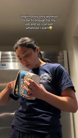 But whoever left the ice cream in here, thank u😇🍦 #femalefirefighter #FitTok #Fitness #miltok #workout 
