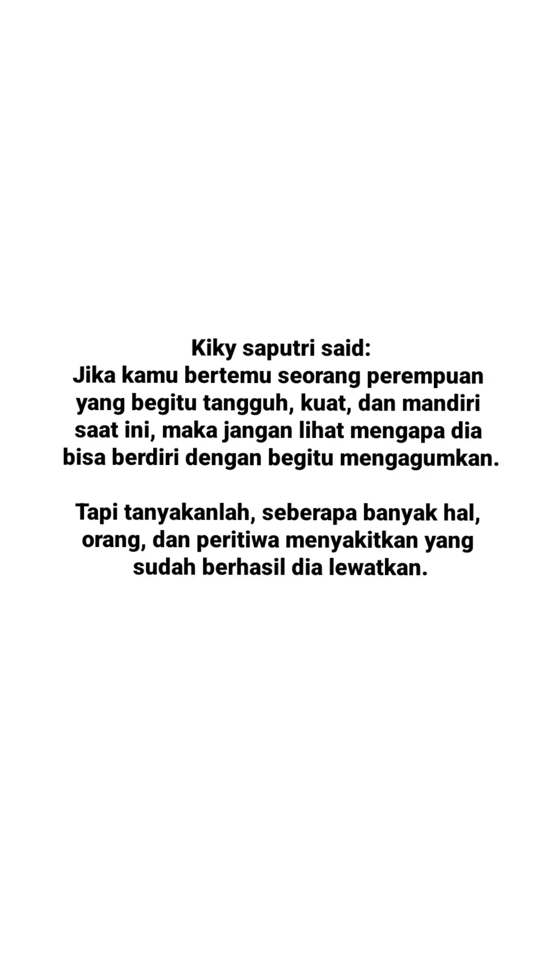 #kikysaputri #quotes #fyp #masukberanda #xycba #4u #galaubrutal #sad 