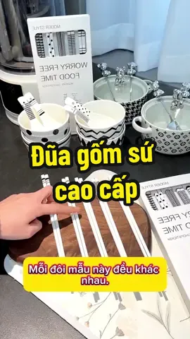 Đũa gốm sứ cao cấp phong cách Châu Âu #xuhuong #2024 #dogiadung #beptienich2024 #thanhthoiluottet 