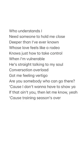 #FaceFeature #lyrics #songlyrics #dualipa #trainingseason #thissong #conversationoverload #gotmefeelingvertigo #vertigo #needsomeonetoholdmeclose #whoselovefeelslikearodeo #rodeo #thisbeat #dualipatrainingseason #trainingseasondualipa 