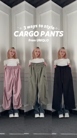 3 ways to style cargo pants from UNIQLO! buat pecinta cargo pants kayak aku bisa langsung belanja di UNIQLO stores atau UNIQLO.com yaa! @UNIQLO Indonesia  #UNIQLOPants #UNIQLOCargo #UNIQLOIndonesia